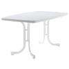 Gartentisch Klappbar Stahl L: 150cm - Weiß, MODERN, Holzwerkstoff/Metall (150/90/72cm) - Sieger