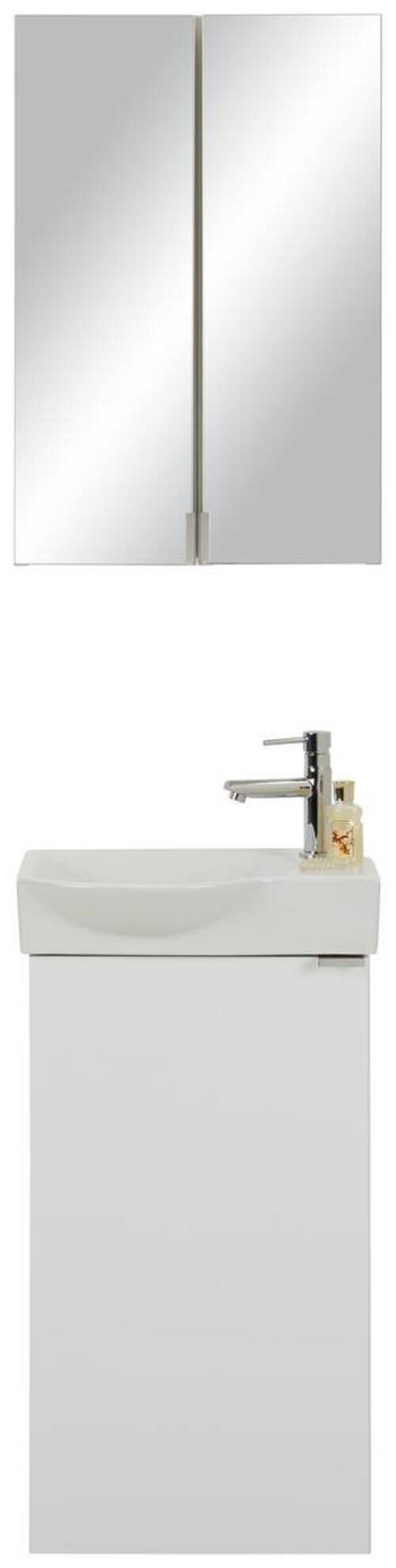 Hosťovská kúpeľňa TUMMY - biela, Modern, kompozitné drevo/keramika (40/180/29cm) - Mömax