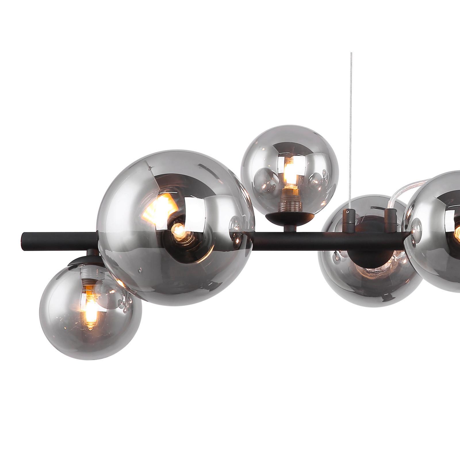 Led Függőlámpa 56133-9h Riha - fekete, Design, Üveg/fém (86/36/120cm)