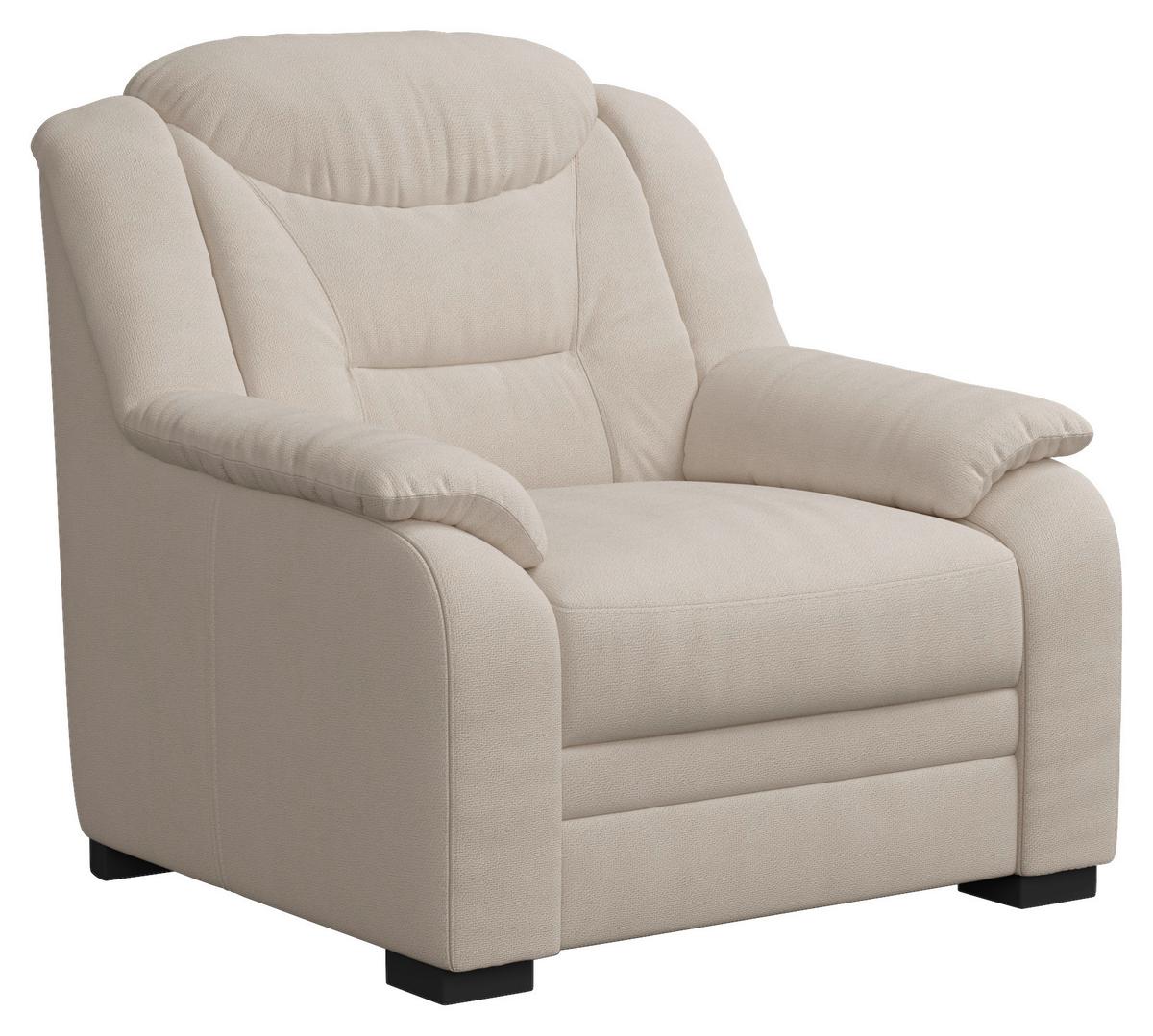 Sessel Marcus Beige B: 97 Cm - Beige/Schwarz, Basics, Textil (97/99/99cm) - MID.YOU