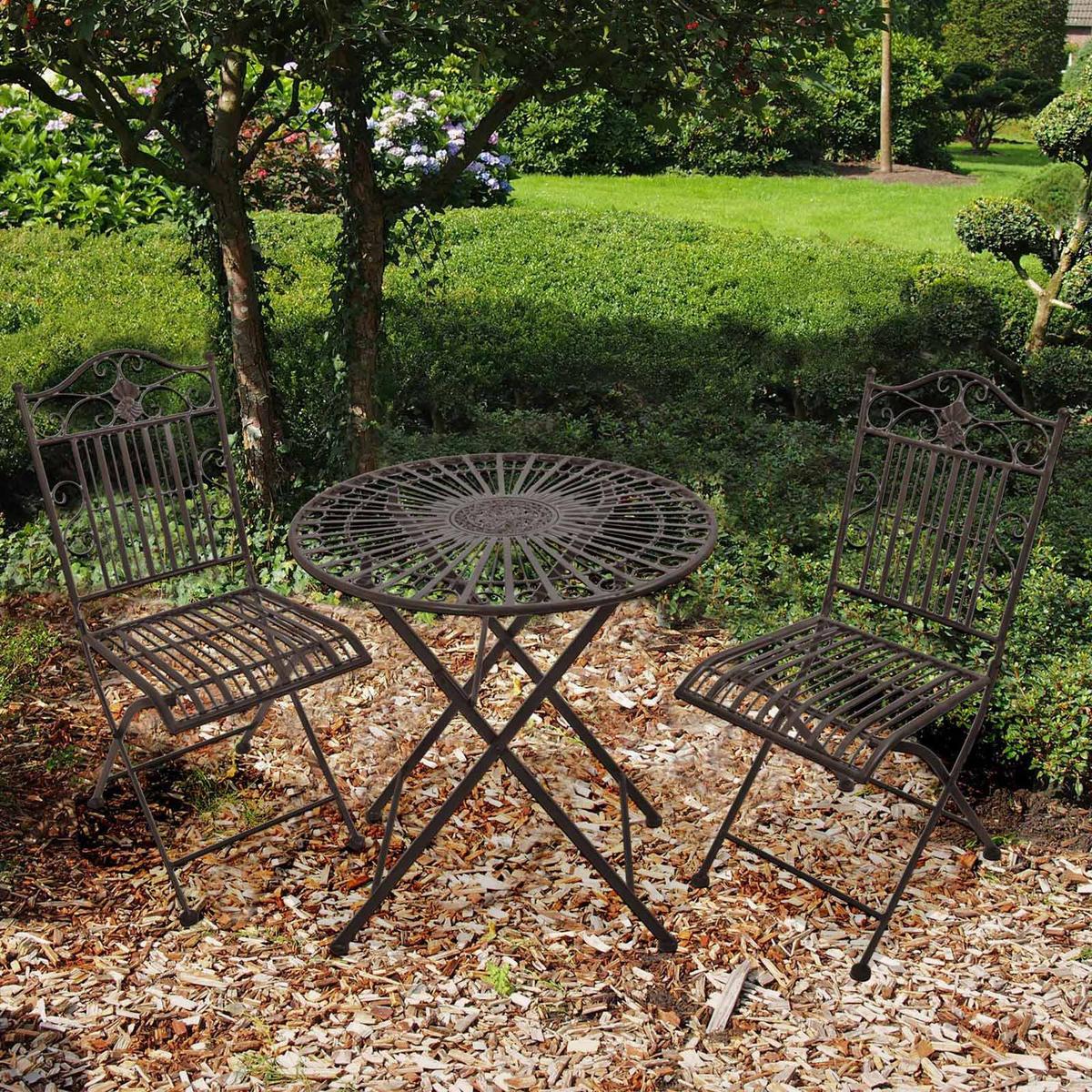 Balkonmöbel Set Mangan Metall - Rostfarben, Basics, Metall (40/92/39cm) - Gardenson