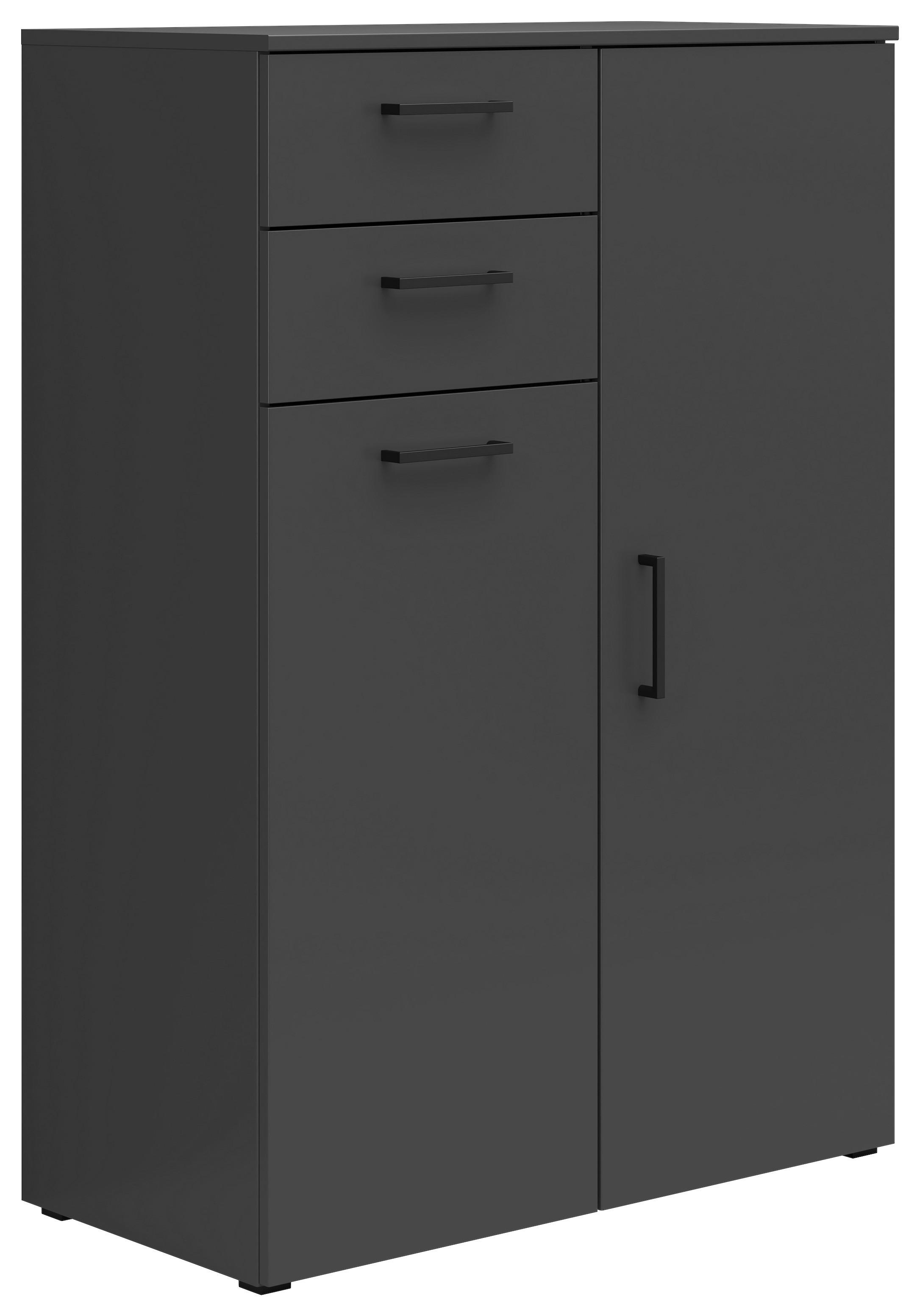 Komód Multistauraum - grafitszürke, Modern, faalapú anyag (80/115/40cm) - Carryhome