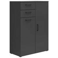 Komód Multistauraum - grafitszürke, Modern, faalapú anyag (80/115/40cm) - Carryhome