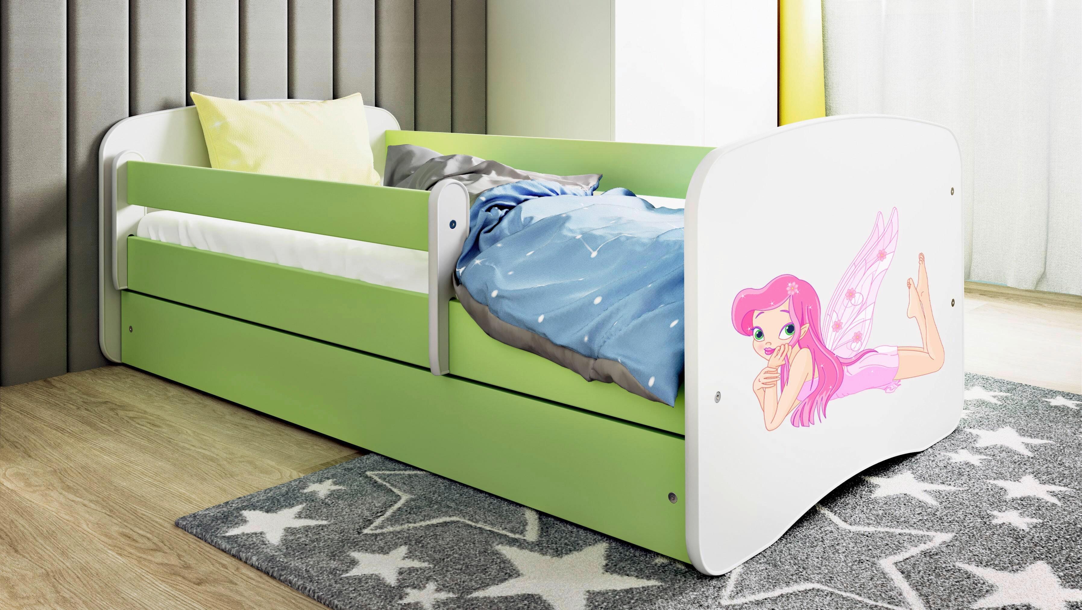 Kinder-/Juniorbett Babydreams Inkl. Matratze 80x160 - Birkefarben/Weiß, MODERN, Holz/Holzwerkstoff (80/160cm) - MID.YOU