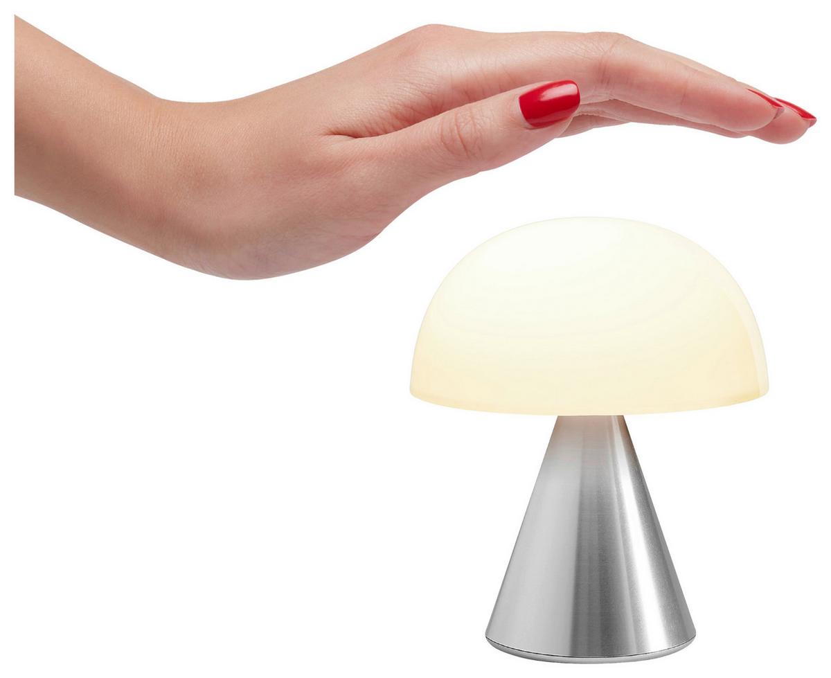 Akku-tischleuchte Lexon Mina M - Alufarben, Design, Kunststoff/Metall (9.2/11/9.2cm)