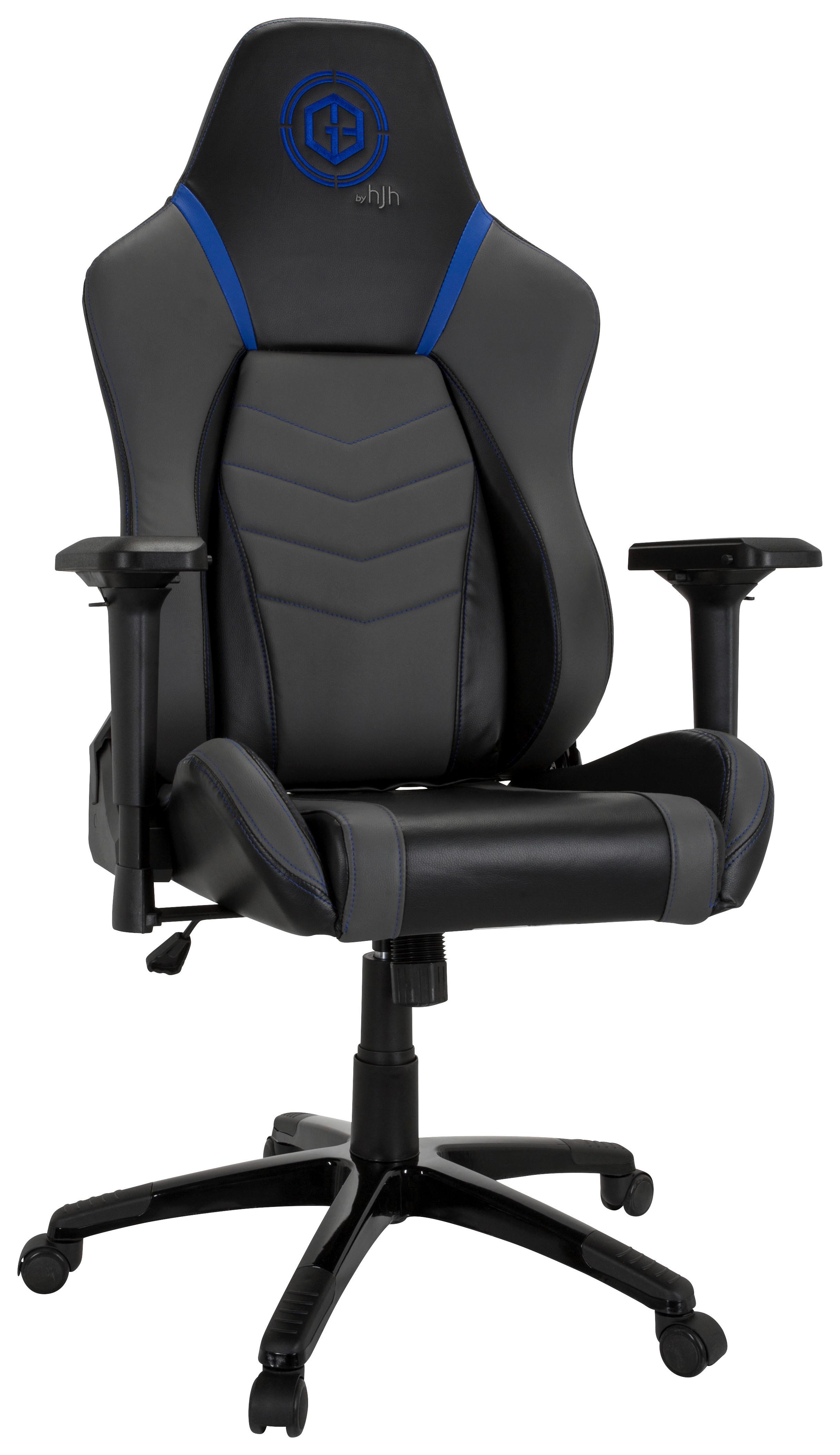 Gamingstuhl Gamebreaker Polarys I Blau/Grau/Schwarz - Blau/Schwarz, MODERN, Kunststoff/Textil (74/133/62cm) - MID.YOU