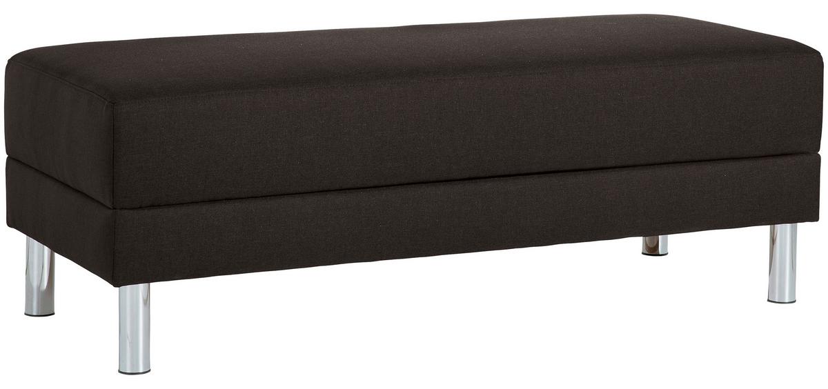 Ecksofa mit Schlaffunktion Just Fashion Dunkelbraun - Chromfarben/Dunkelbraun, KONVENTIONELL, Textil (152/230cm) - Max Winzer