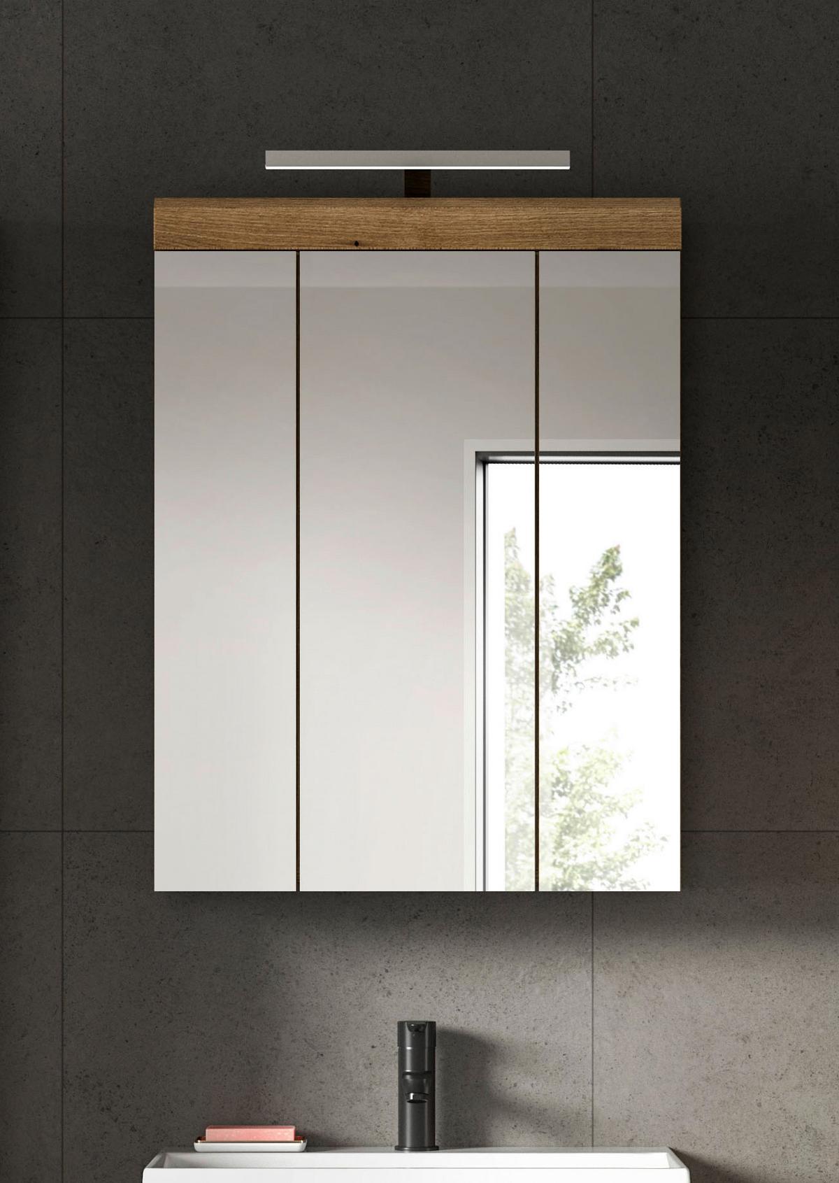 Spiegelschrank Scout Naturfarben B: 60 cm - Naturfarben, MODERN, Glas/Holzwerkstoff (60/79/18cm) - MID.YOU