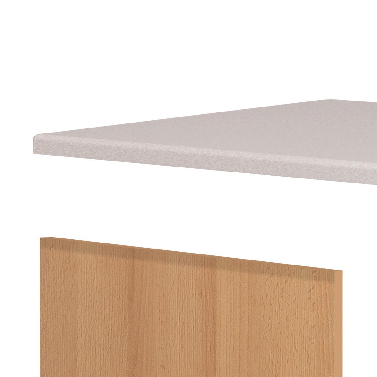 Geschirrspülerfront Nano 100cm Buche Dekor Mit Arbeitsplatte - Beige/Buchefarben, MODERN, Holzwerkstoff (110/85/60cm) - FlexWell