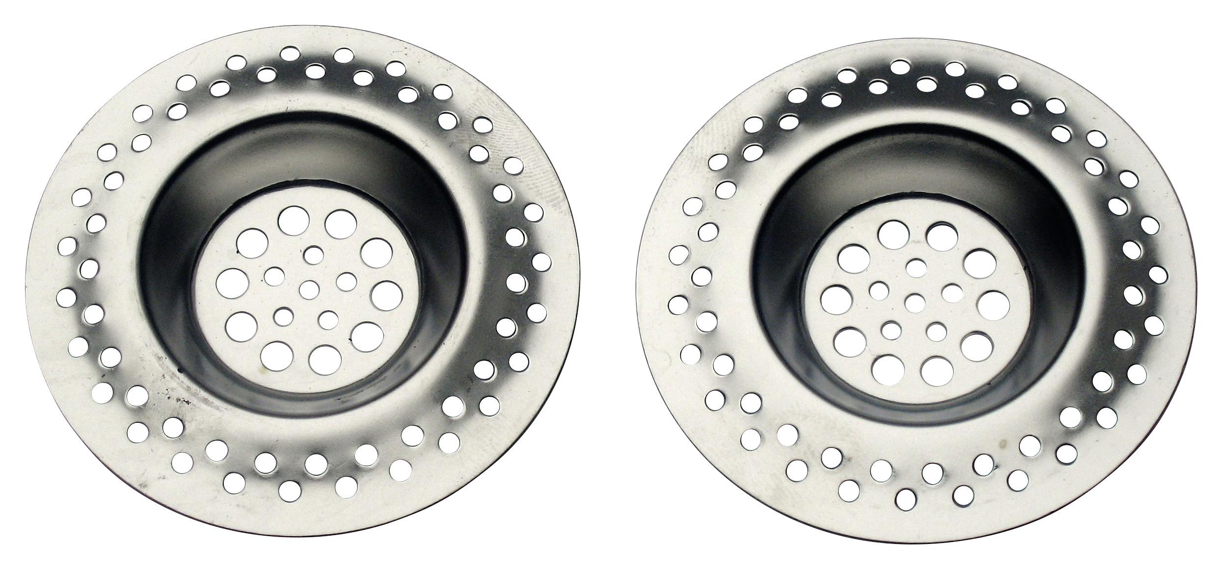 Abflusssieb 2-Tlg. Ø 7 cm Edelstahl - Silberfarben, KONVENTIONELL, Metall (7cm)
