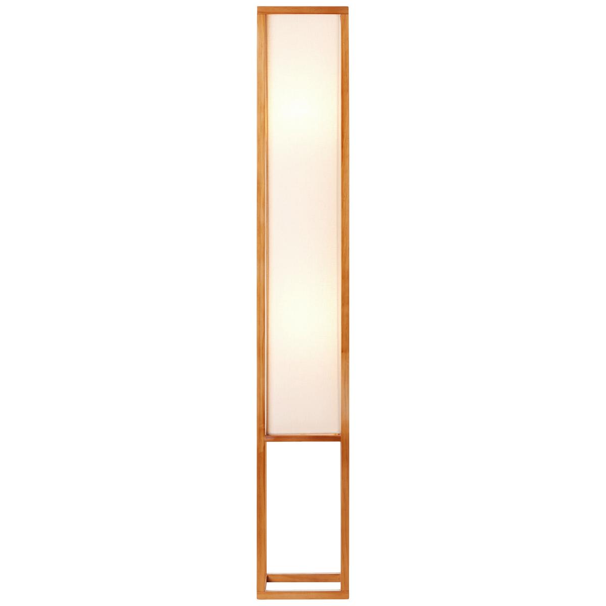Stehlampe Holz Seaside Naturfarben/Weiß, Fußschalter - Naturfarben/Weiß, Natur, Holz/Textil (19/120/19cm) - Brilliant