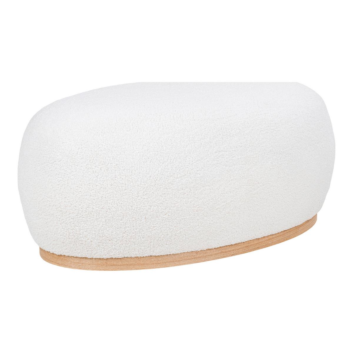 Pouf Manhattan Weiß, B/h/t: 54,5x36x88,5cm - Weiß, Basics, Textil (54,5/36/88,5cm)