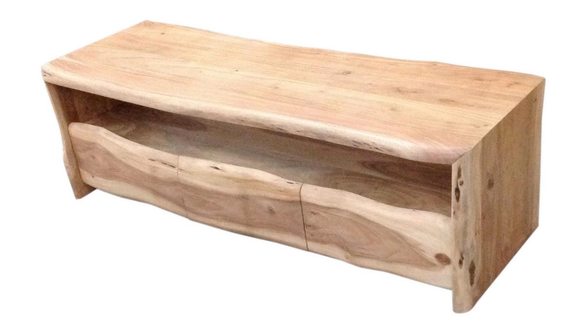 Lowboard Akazie B: 146cm - Naturfarben, Design, Holz (146/46/50cm) - MID.YOU