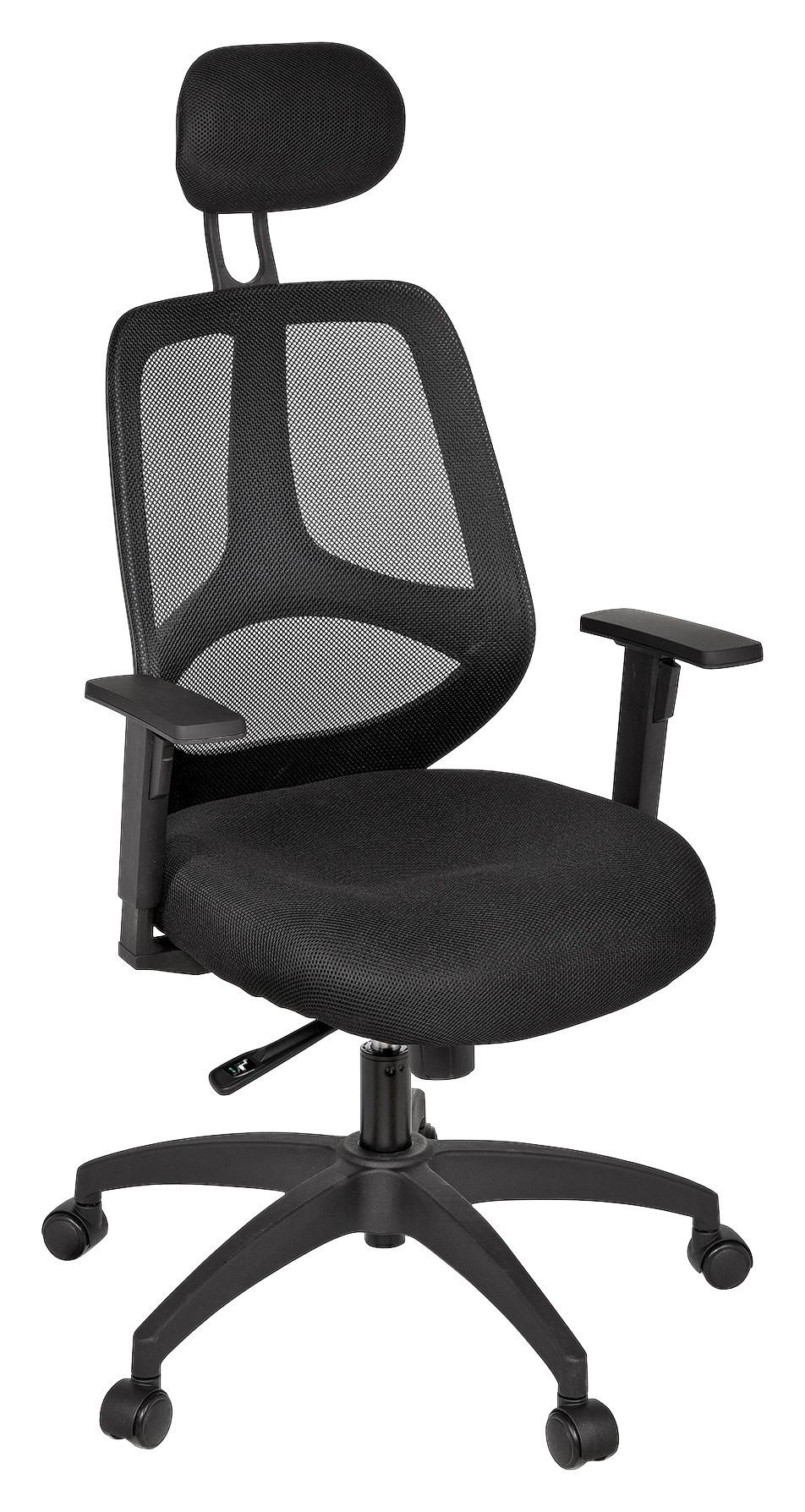 Otočná stolička DELUXE čierna - čierna, Modern, textil/plast (61/113/57cm) - MID.YOU