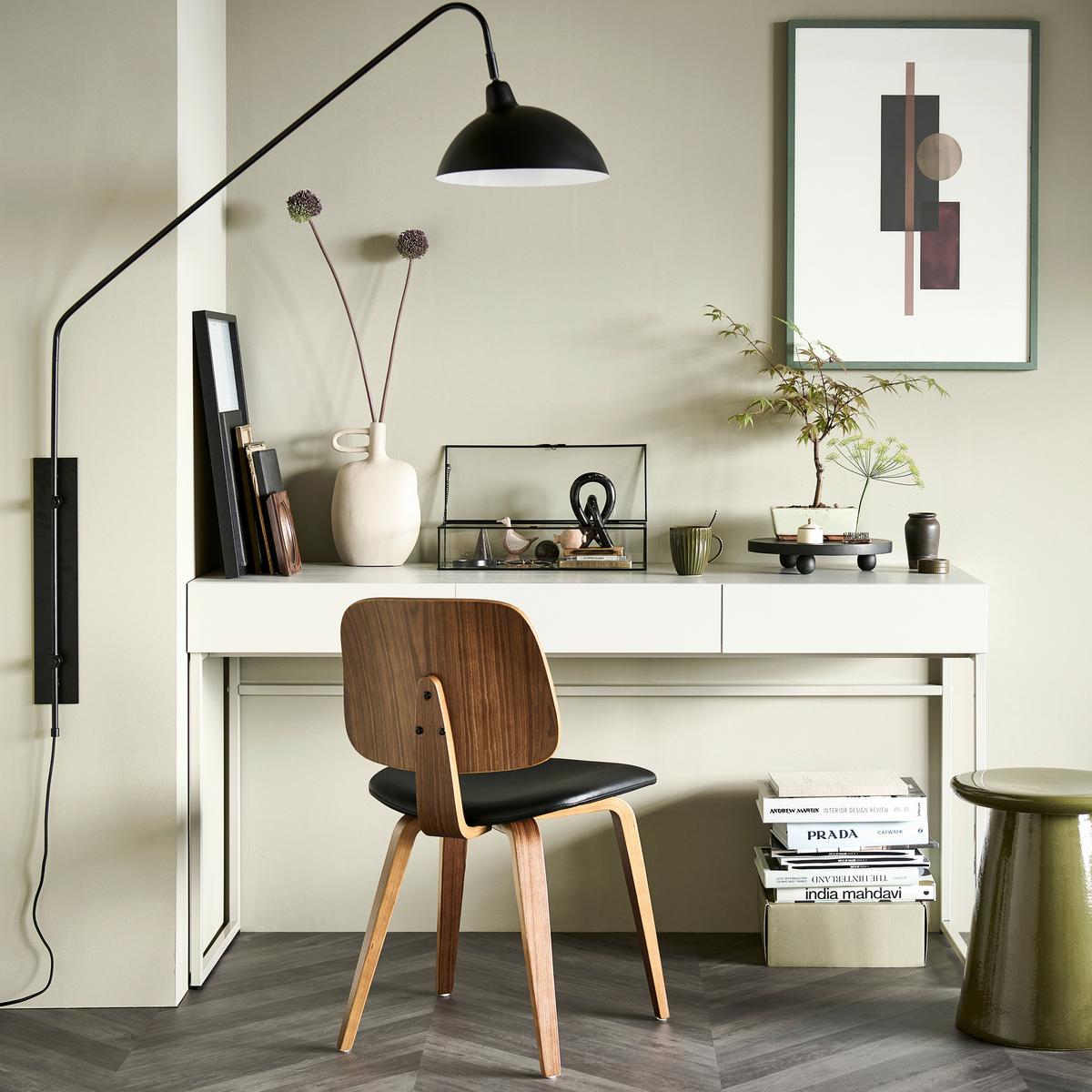Stuhl Classic Schwarz/Wallnussfarben B: 48cm - Walnussfarben/Schwarz, MODERN, Holz/Textil (48/81/50cm) - Livetastic