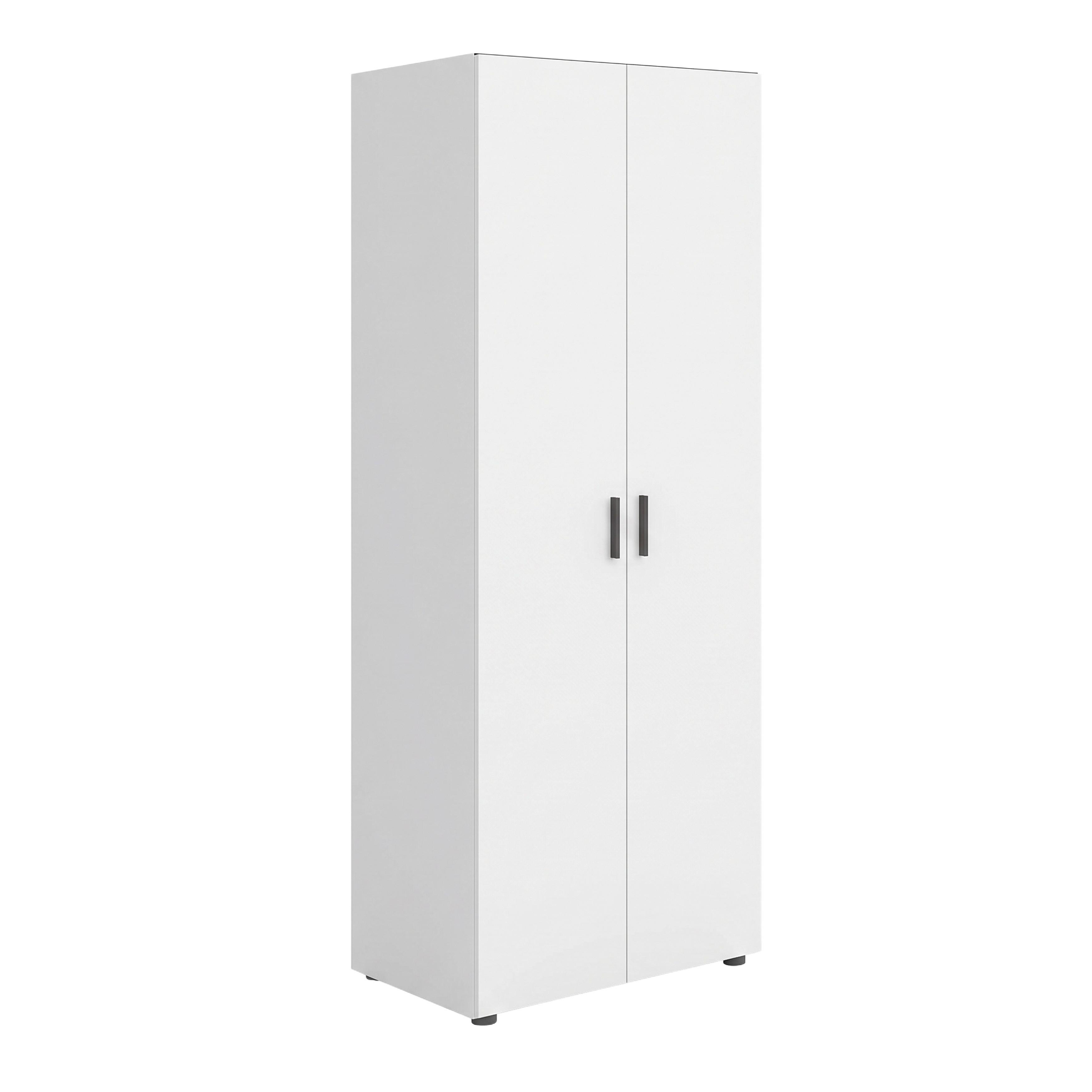 Garderobenschrank Charlie Weiß B: 60cm - Weiß, KONVENTIONELL, Holzwerkstoff (60/180/33,6cm)