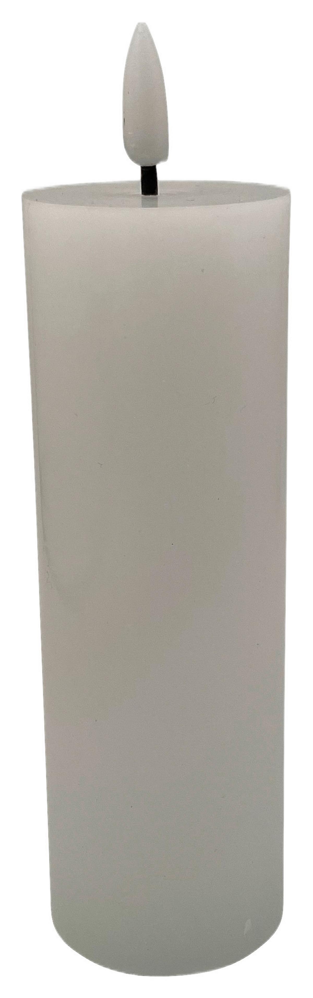 LED sviečka SHINY - biela, Konventionell, plast/prírodné materiály (5/15cm) - Modern Living