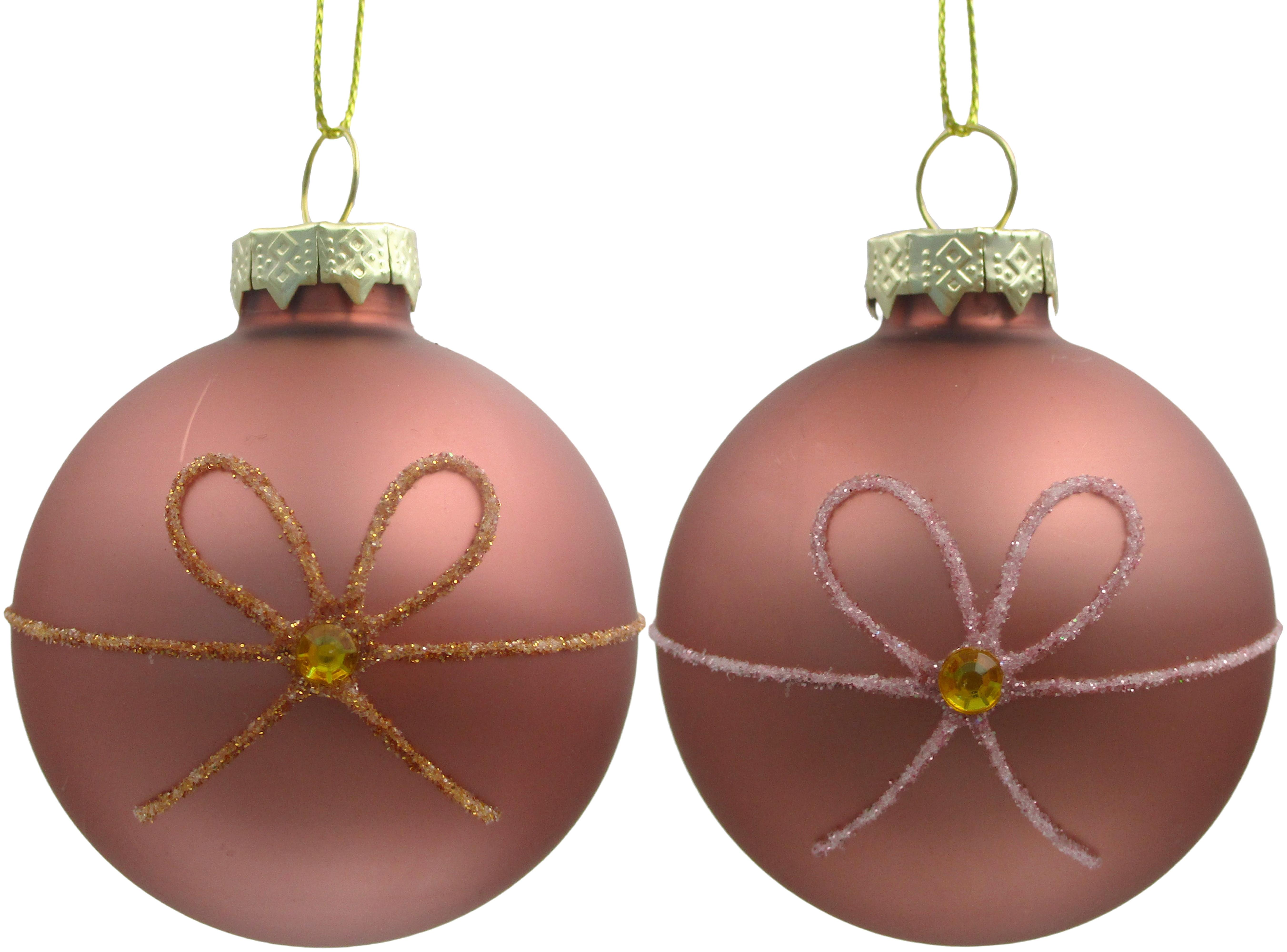 Vánoční ozdoba na stromeček FIGURES - pink/tmavě žlutá, kov/textil (6cm) - Mömax