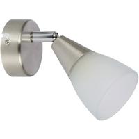 Strahler Walter 1-flammig Verstellbar Ø 7 Cm - Weiß/Nickelfarben, KONVENTIONELL, Glas/Metall (7/13,5cm) - James Wood