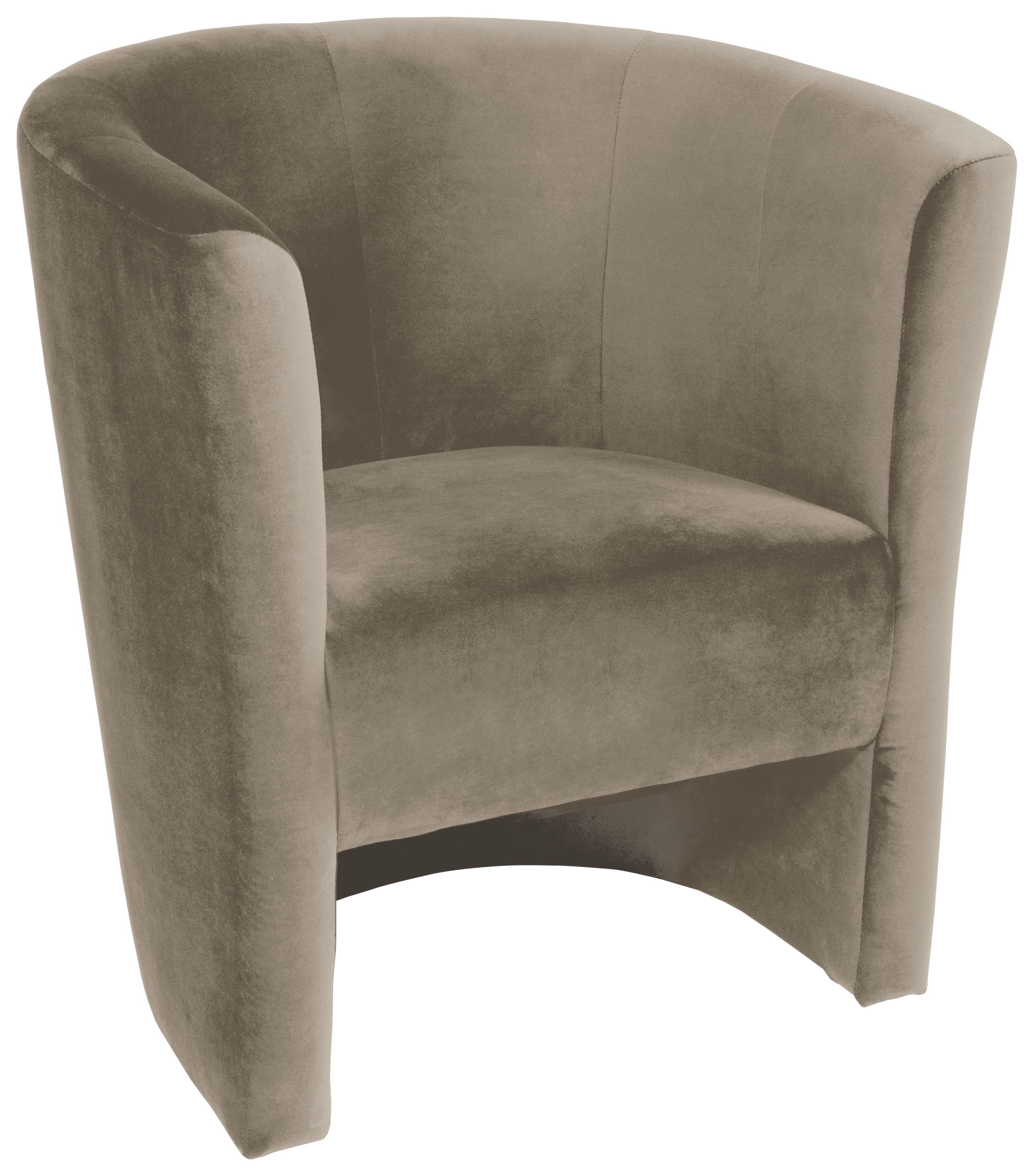 Sessel Maks Taupe B: 70 cm - Taupe/Schwarz, KONVENTIONELL, Textil (70/77/60cm) - MID.YOU