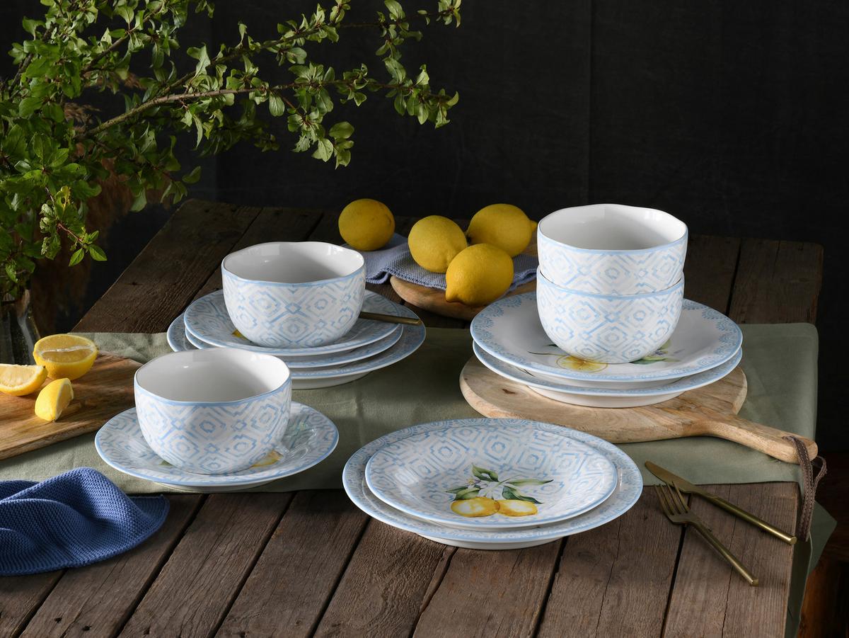 Tafelservice Lemoncello 12--Teilig., Multicolor - Multicolor, Basics, Keramik - Creatable