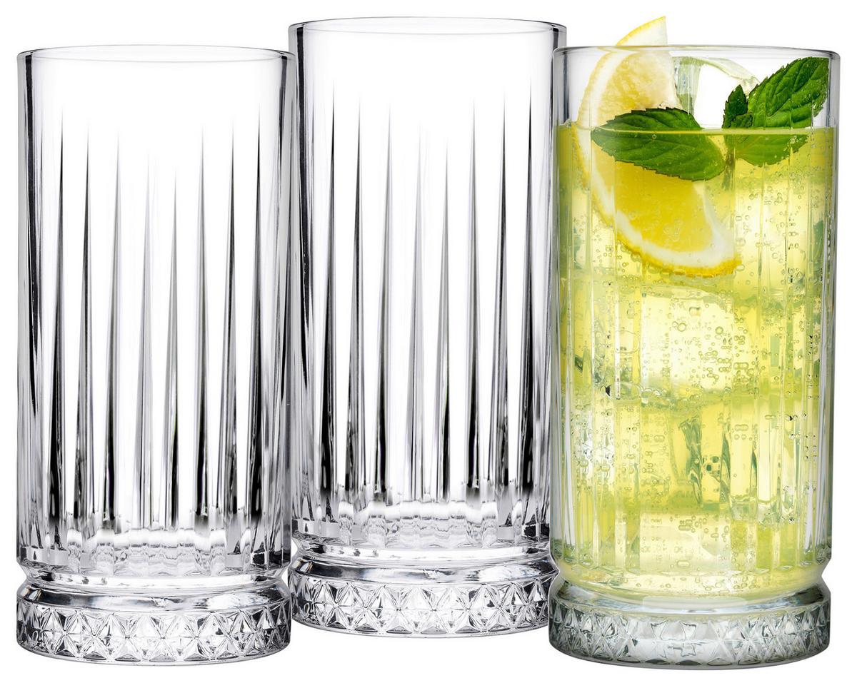 Longdrinkglas 4er-Set Je ca. 450 ml - Klar, Basics, Glas (450ml) - Creatable