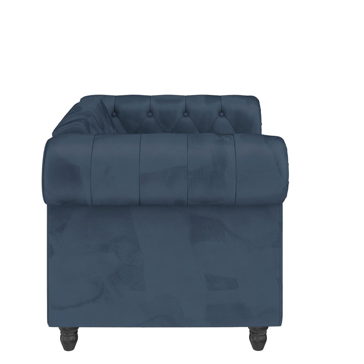 Sessel Firenze Blau, Relaxfunktion - Blau/Schwarz, Basics, Textil (111/83cm) - Livetastic