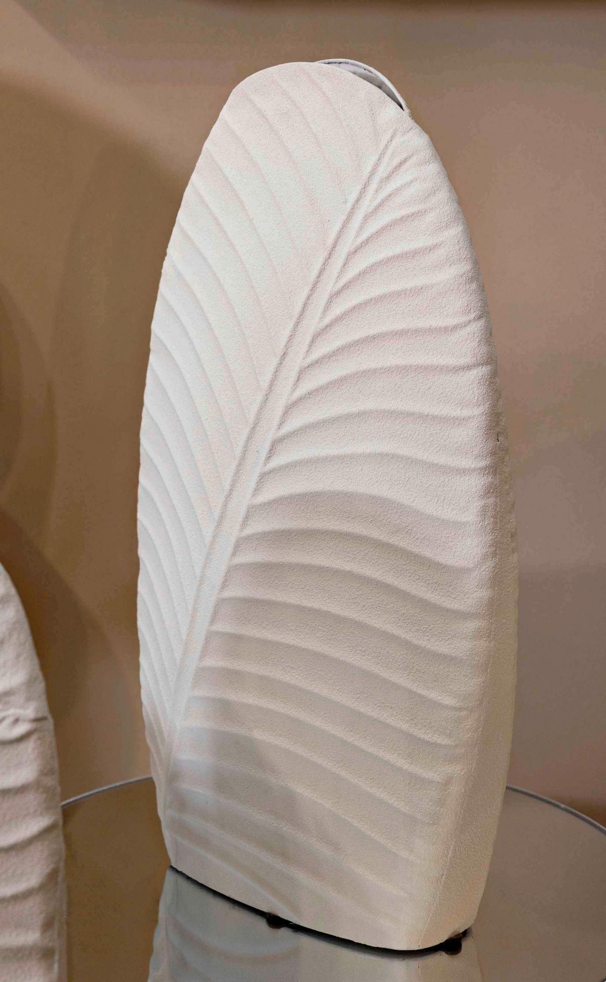 Vase Dune High Creme B: 31 Cm - Creme, Basics, Metall (31/53,5/13cm)