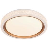 Led-deckenleuchte Kristina Ø 50 Cm Mit Montageanleitung - Weiß/Cappuccino, Design, Kunststoff/Metall (50/7cm) - Luca Bessoni