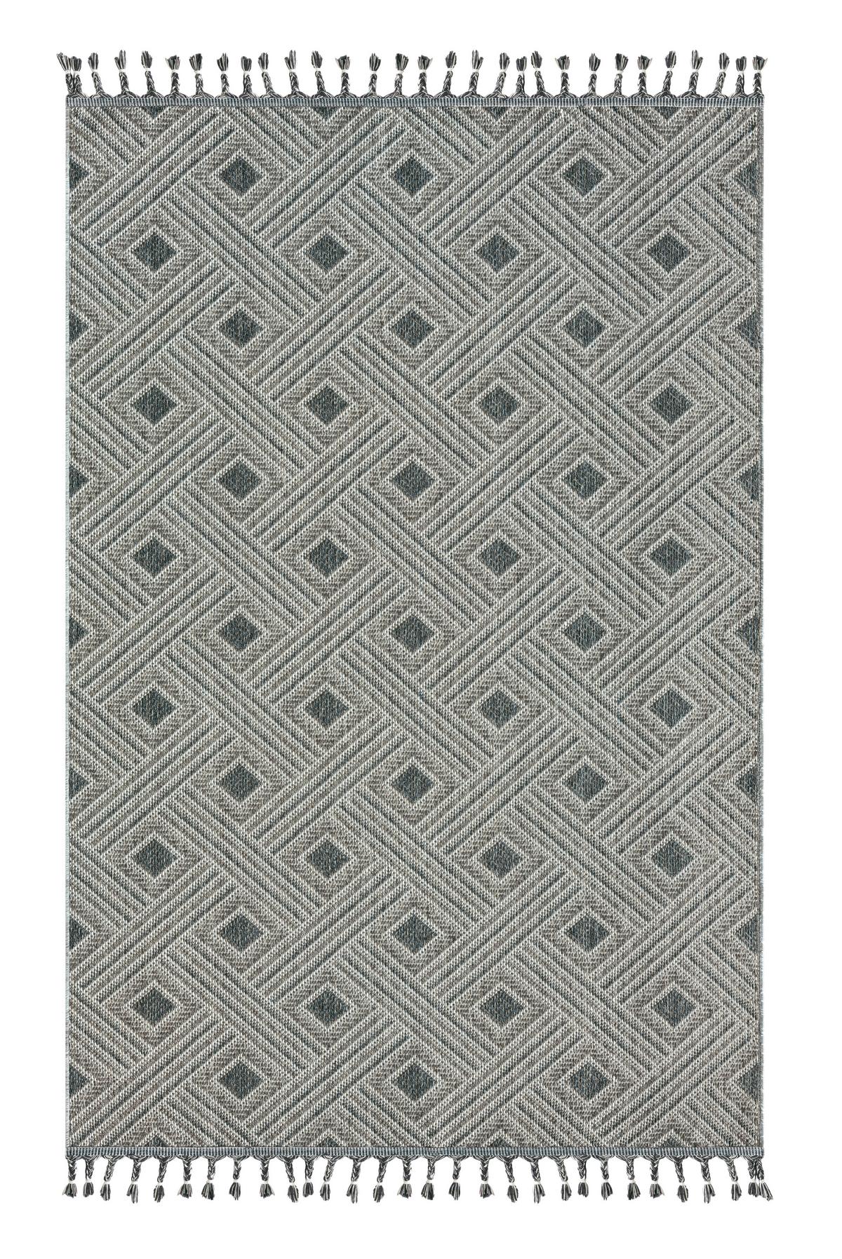 Flachwebteppich Grau/weiß Joana 80x150 Cm - Weiß/Grau, ROMANTIK / LANDHAUS, Textil (80/150cm) - James Wood