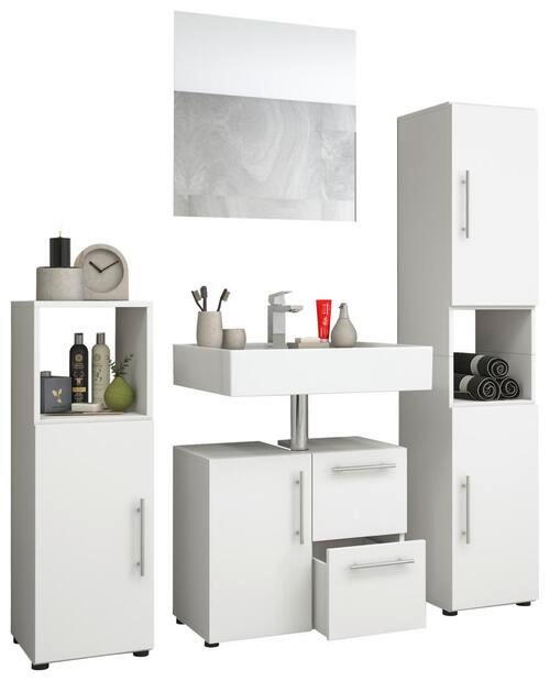 Badmöbel-set 4-Tlg. Flandu B: 123 Cm Weiß