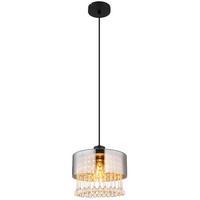Hängeleuchte 15884h1 - Klar/Schwarz, KONVENTIONELL, Glas/Kunststoff (25/120cm) - Globo