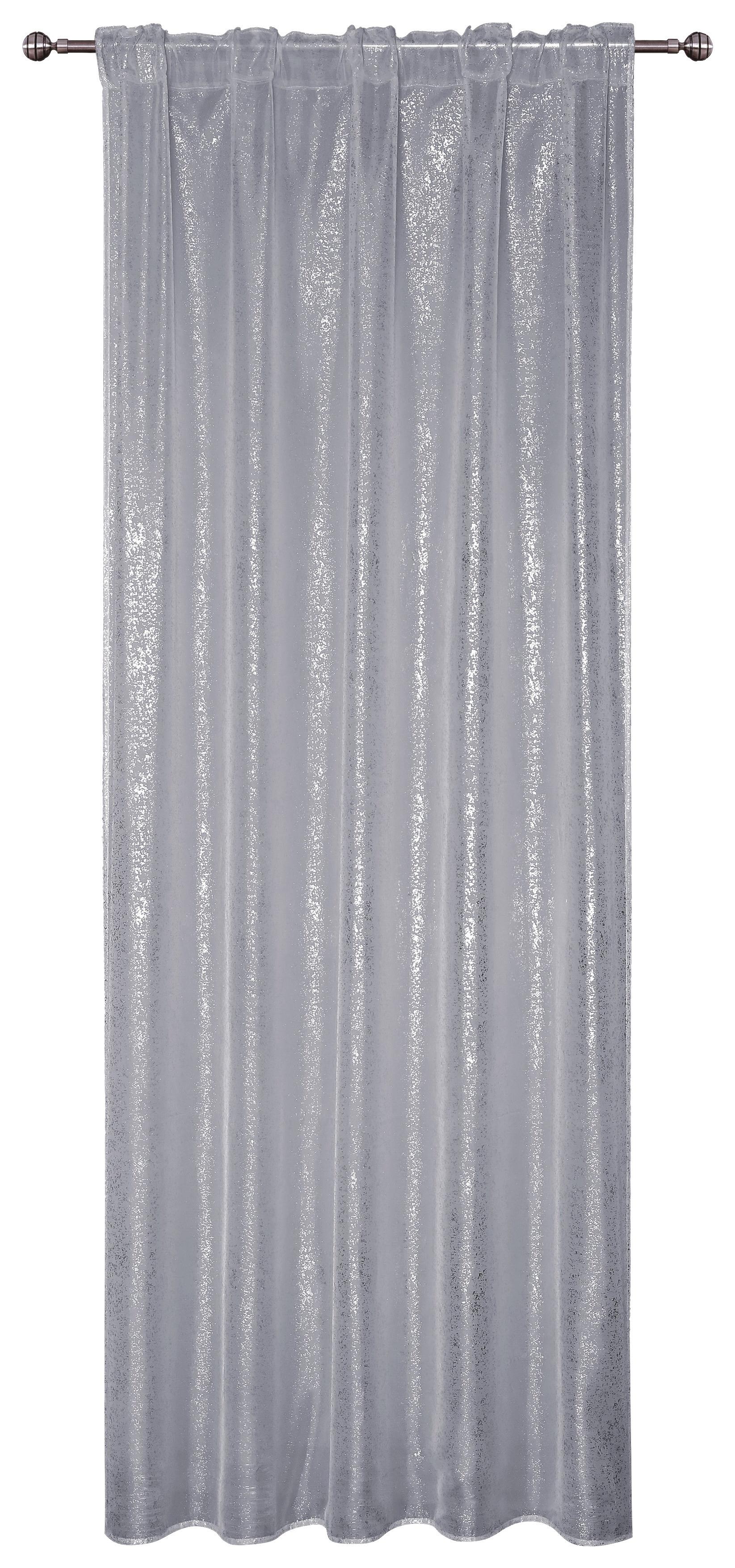 Fertigvorhang Bridget - Grau, MODERN, Textil (140/245cm) - Luca Bessoni