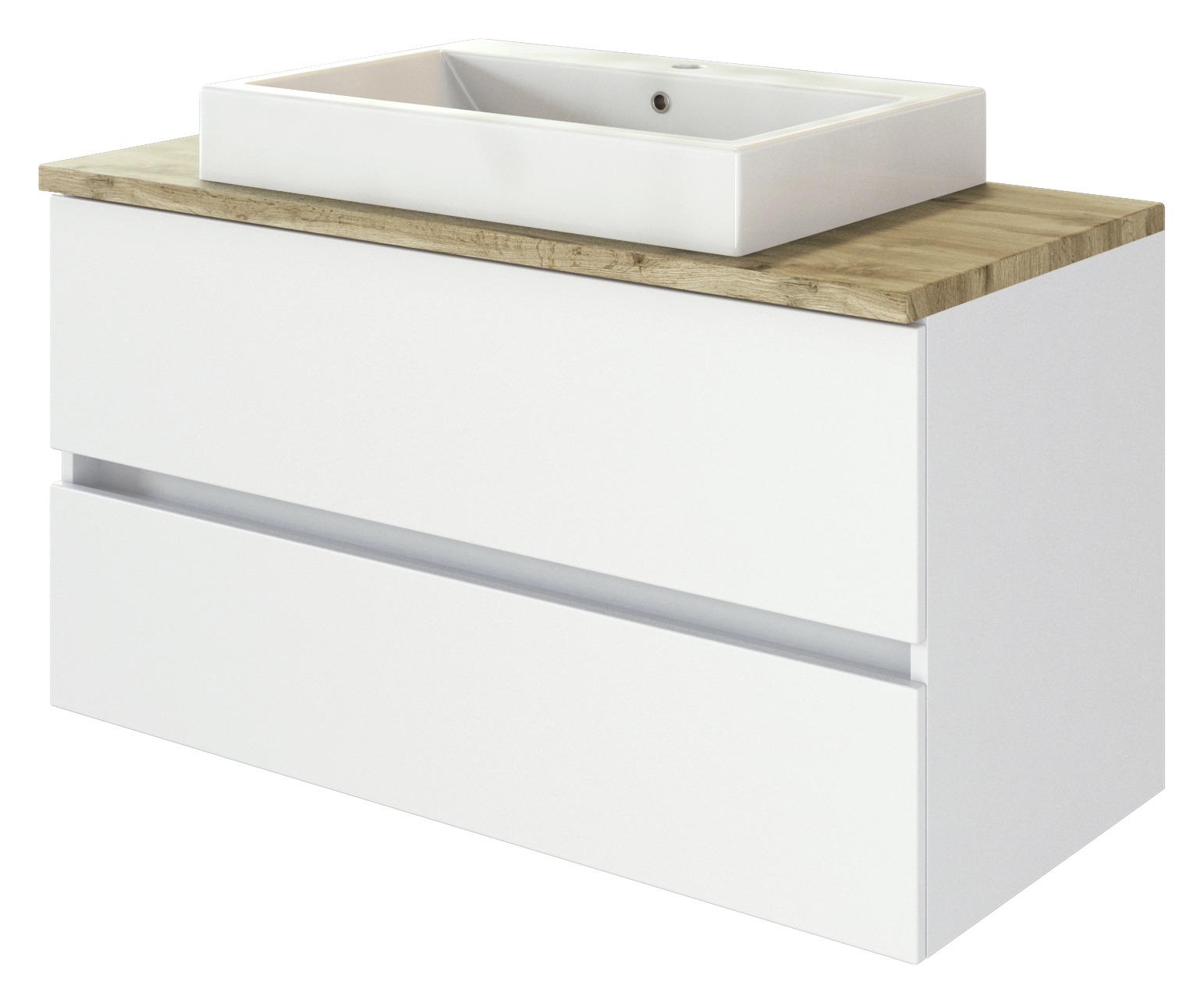 3-teiliges Badmöbel-Set PIENZA in Weiß