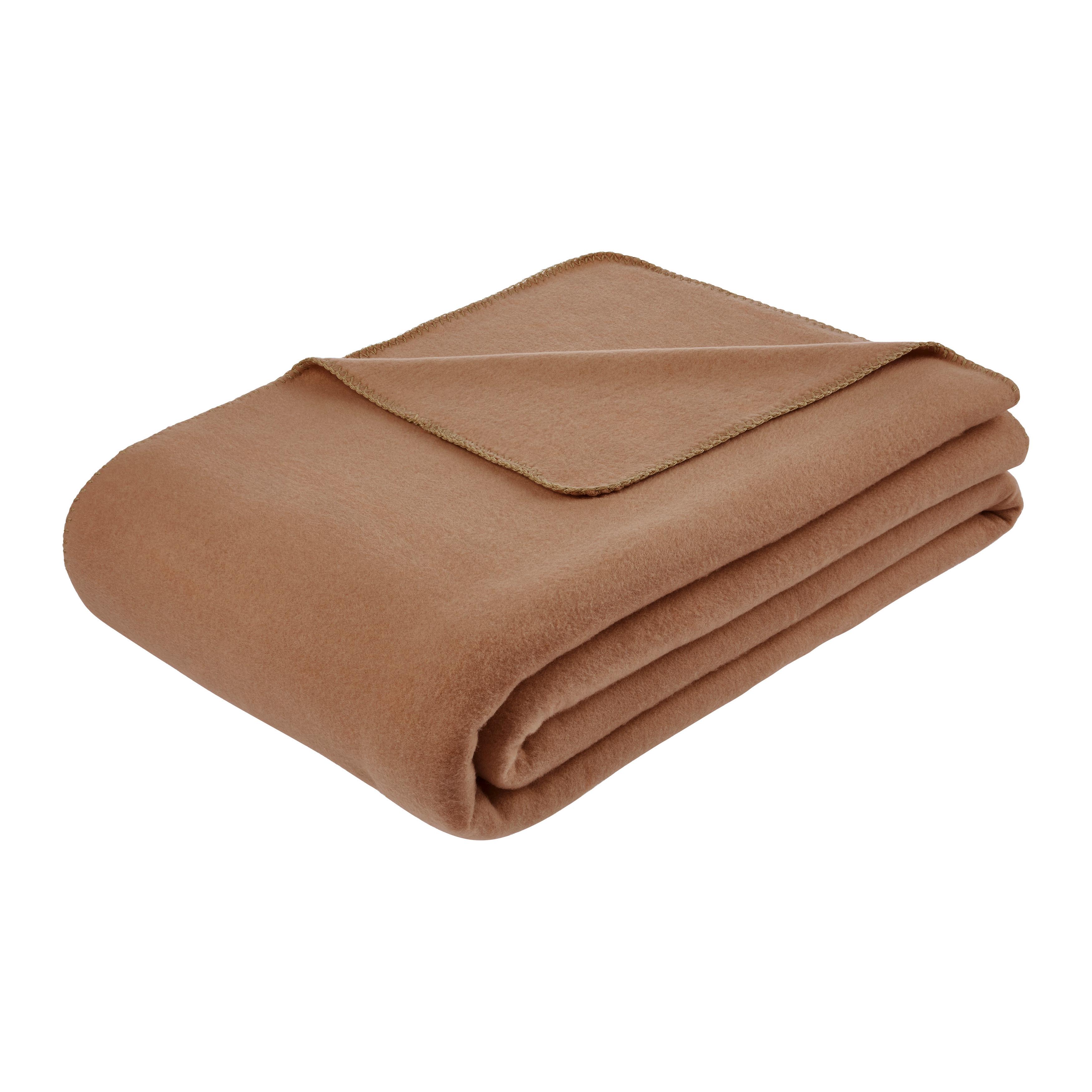 FLEECOVÁ DEKA SANA - hnedá, Modern, textil (140/200cm) - Mömax