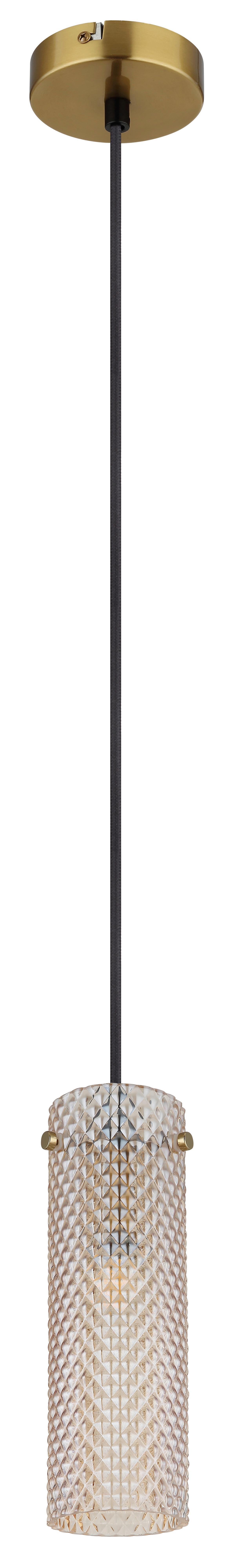 ZÁVĚSNÉ SVÍTIDLO KAROLO - oranžová/černá, Konvenční, kov/textil (10/120cm) - Globo