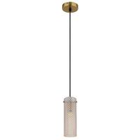 ZÁVĚSNÉ SVÍTIDLO KAROLO - oranžová/černá, Konvenční, kov/textil (10/120cm) - Globo