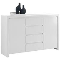 Široká komoda Larios, š: 143 cm - bílá, Moderní, kompozitní dřevo (143/91/40cm) - Mömax