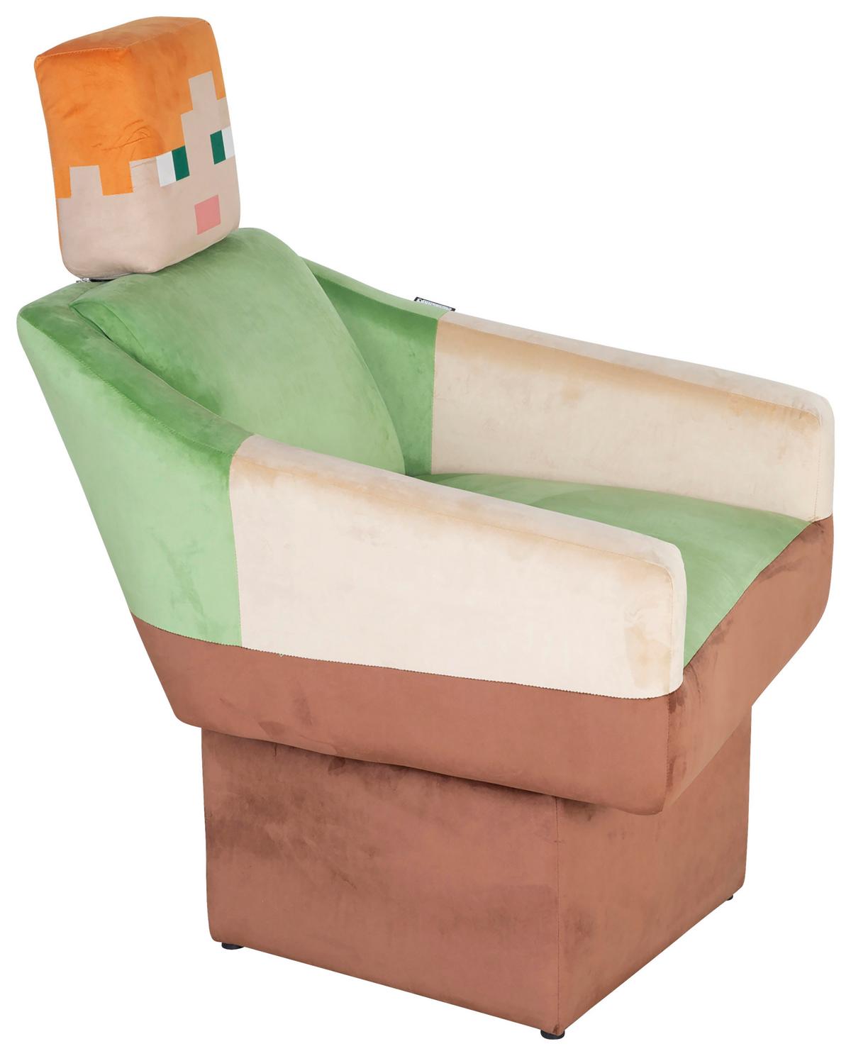 Polstersessel mit Armlehnen Minecraft Stoffbezug Bunt - Multicolor/Grün, MODERN, Holzwerkstoff/Textil (69/96/75cm) - Minecraft