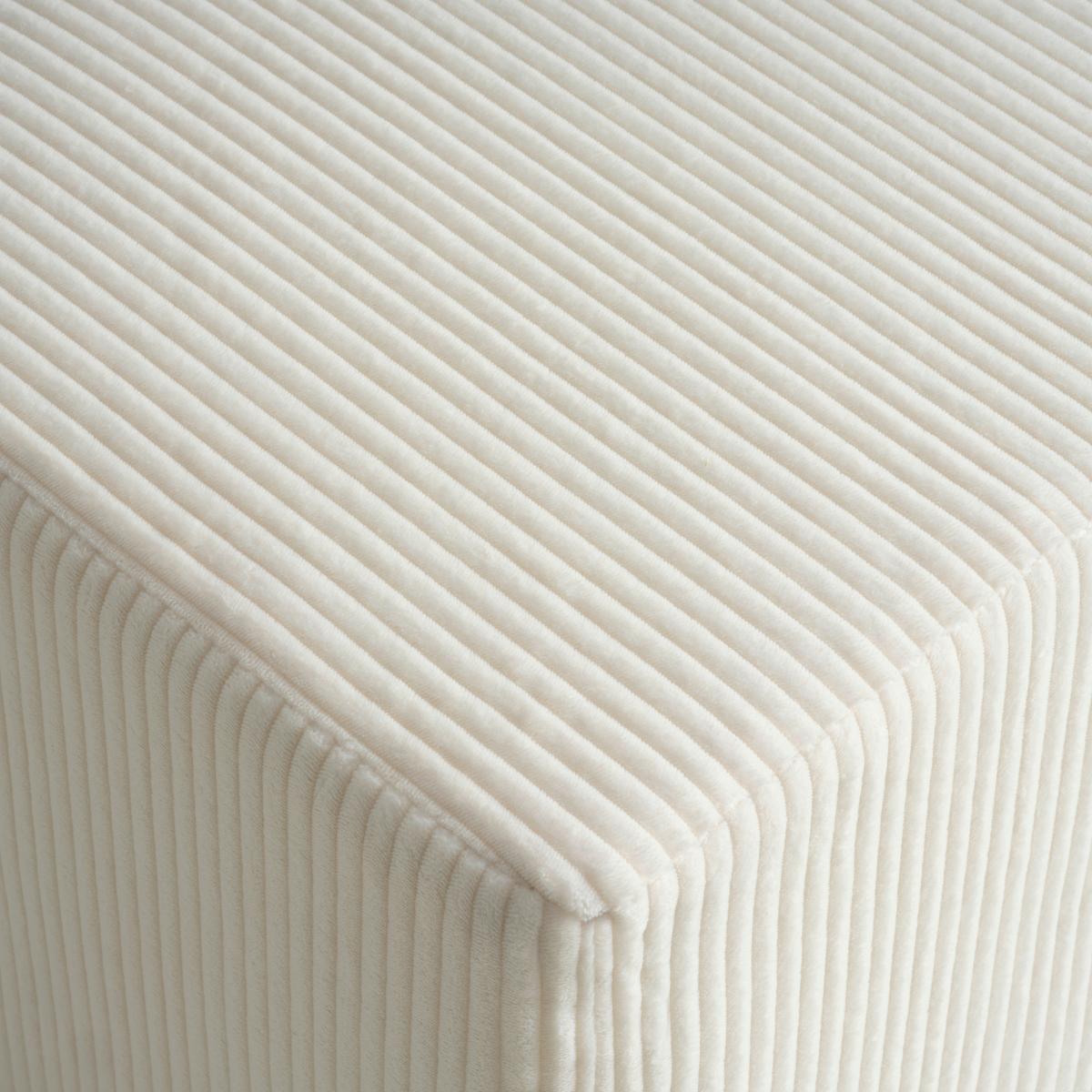 Taburet BALI, krémová - krémová, Moderní, textil (45/42/45cm) - Mömax