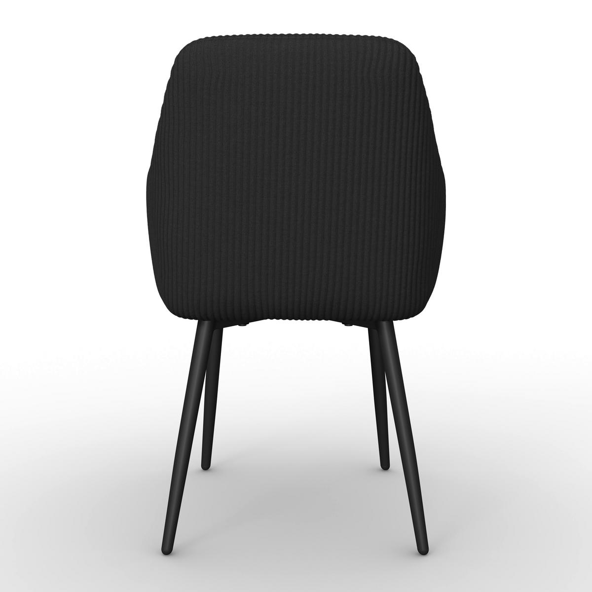 ŽIDLE S PODRUČKAMI ALANI ČERNÁ - černá, Moderní, kov/textil (60/58/86cm) - Bessagi Home