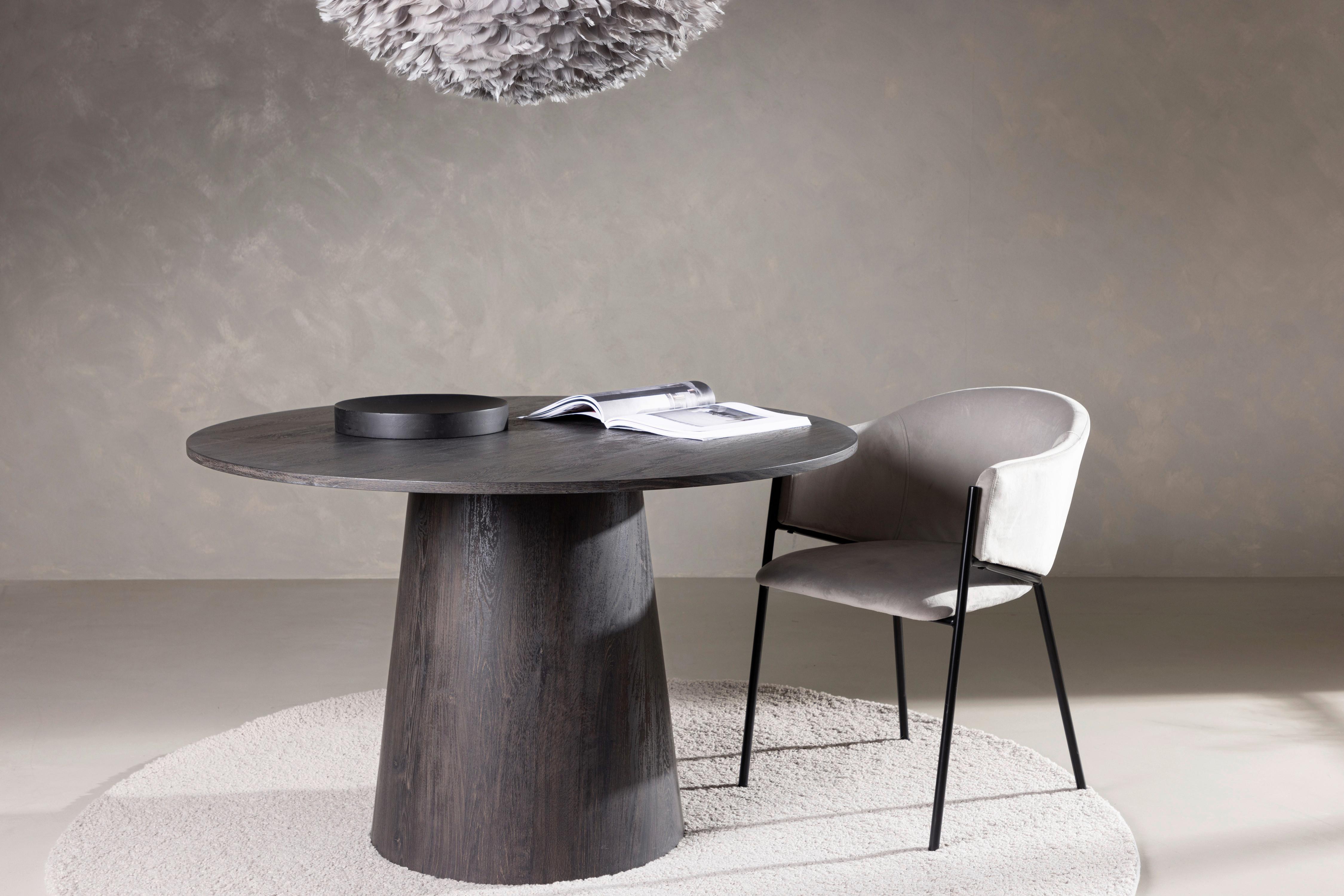 Esstisch Lanzo - Schwarz/Braun, Design, Holz (120/120/75cm) - Livetastic