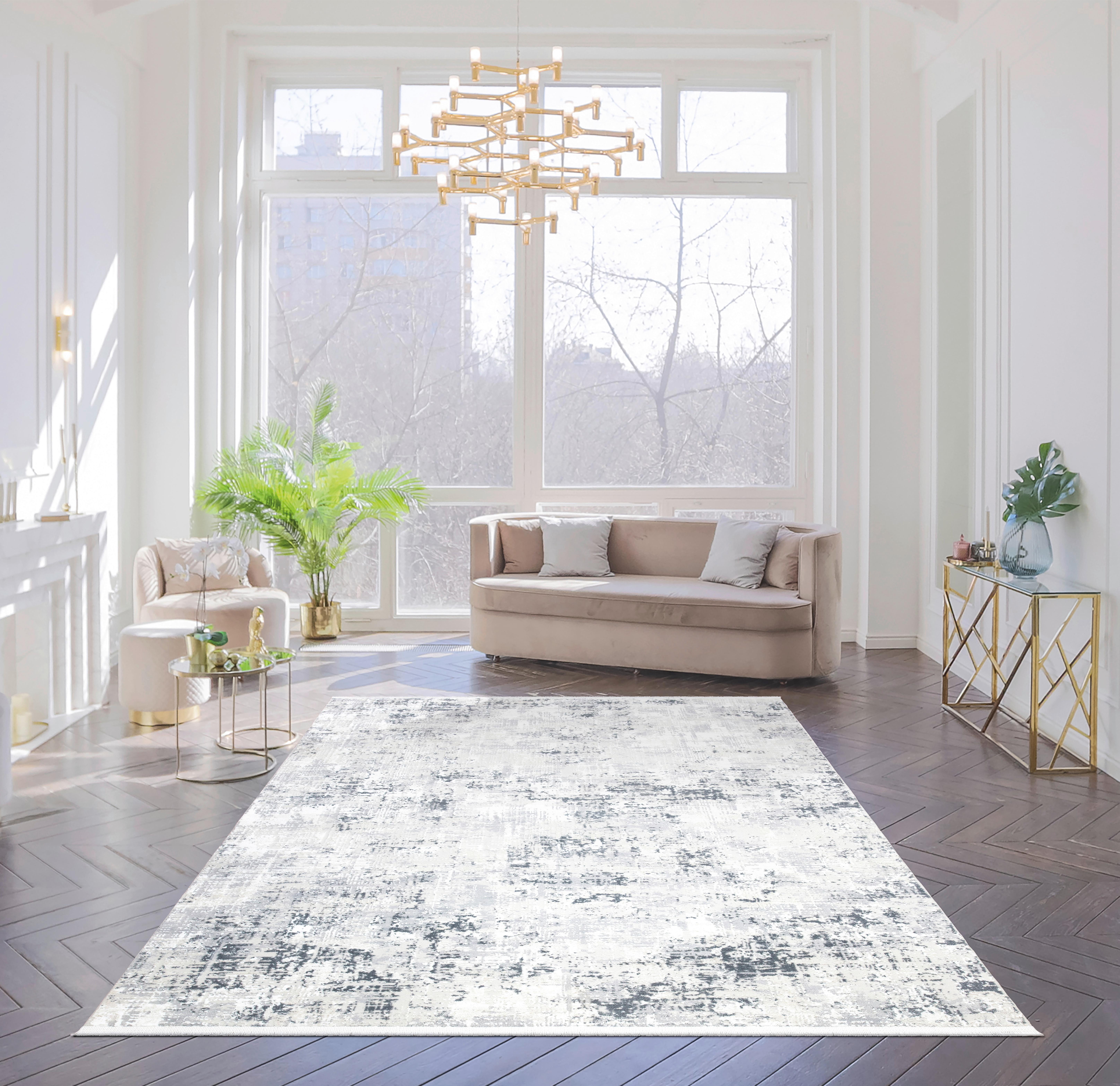 Vintage-teppich 4131 - Dunkelgrau/Creme, LIFESTYLE, Textil (160/230cm)