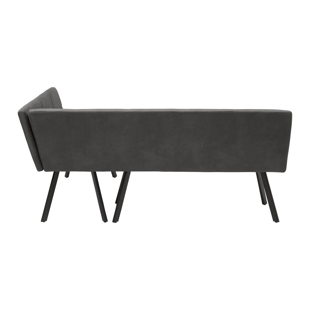 Rohová lacive COOPER - šedá/černá, Moderní, kov/textil (190/85/150cm) - Mömax