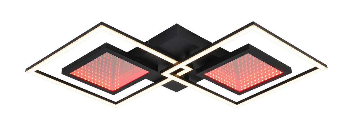 Stropní LED svítidlo Preceval, 74/42cm - černá, kov/plast (74/42/6cm) - Premium Living