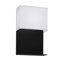 Wandleuchte Galdakao 1-flammig Mit Kippschalter - Schwarz/Weiß, Design, Textil/Metall (20/12,5/32cm) - Eglo