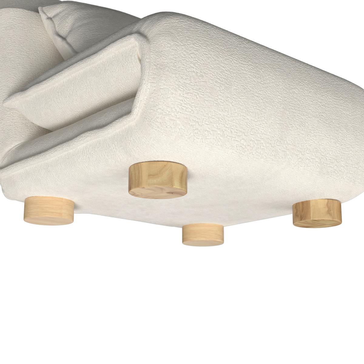 Rozkladacie kreslo BELLA, biela, max. 120 kg - biela/prírodná farba, Modern, kov/drevo (83/41/63cm) - Bessagi Home