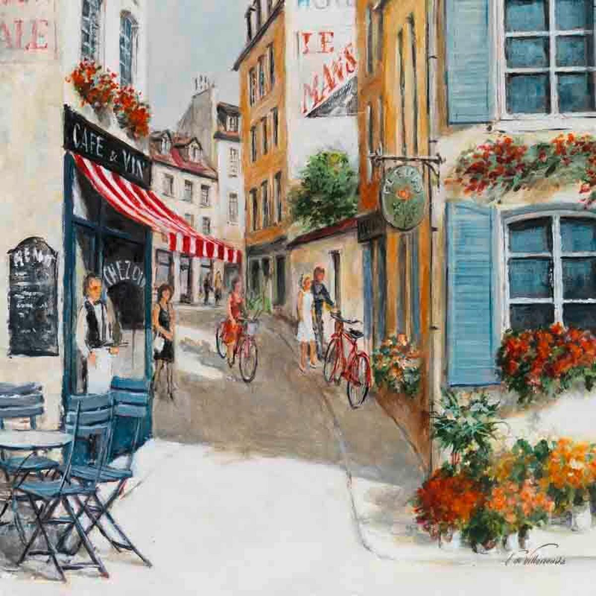 Olajfestmény 35/35cm - többszínű, Basics, textil (35/35cm)