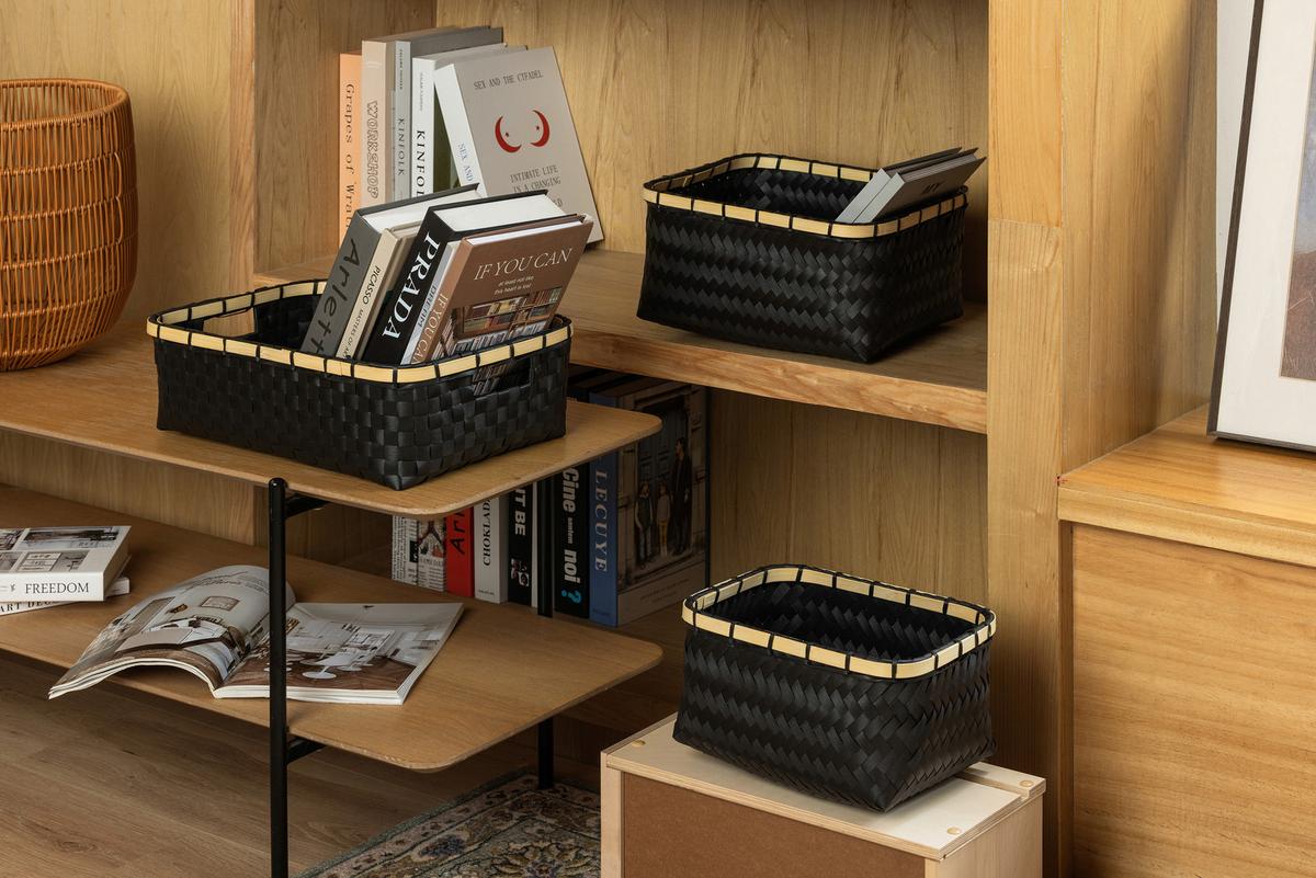 Tárolódoboz Luke - natúr színű/fekete, Konventionell, műanyag (19/26/13cm) - James Wood