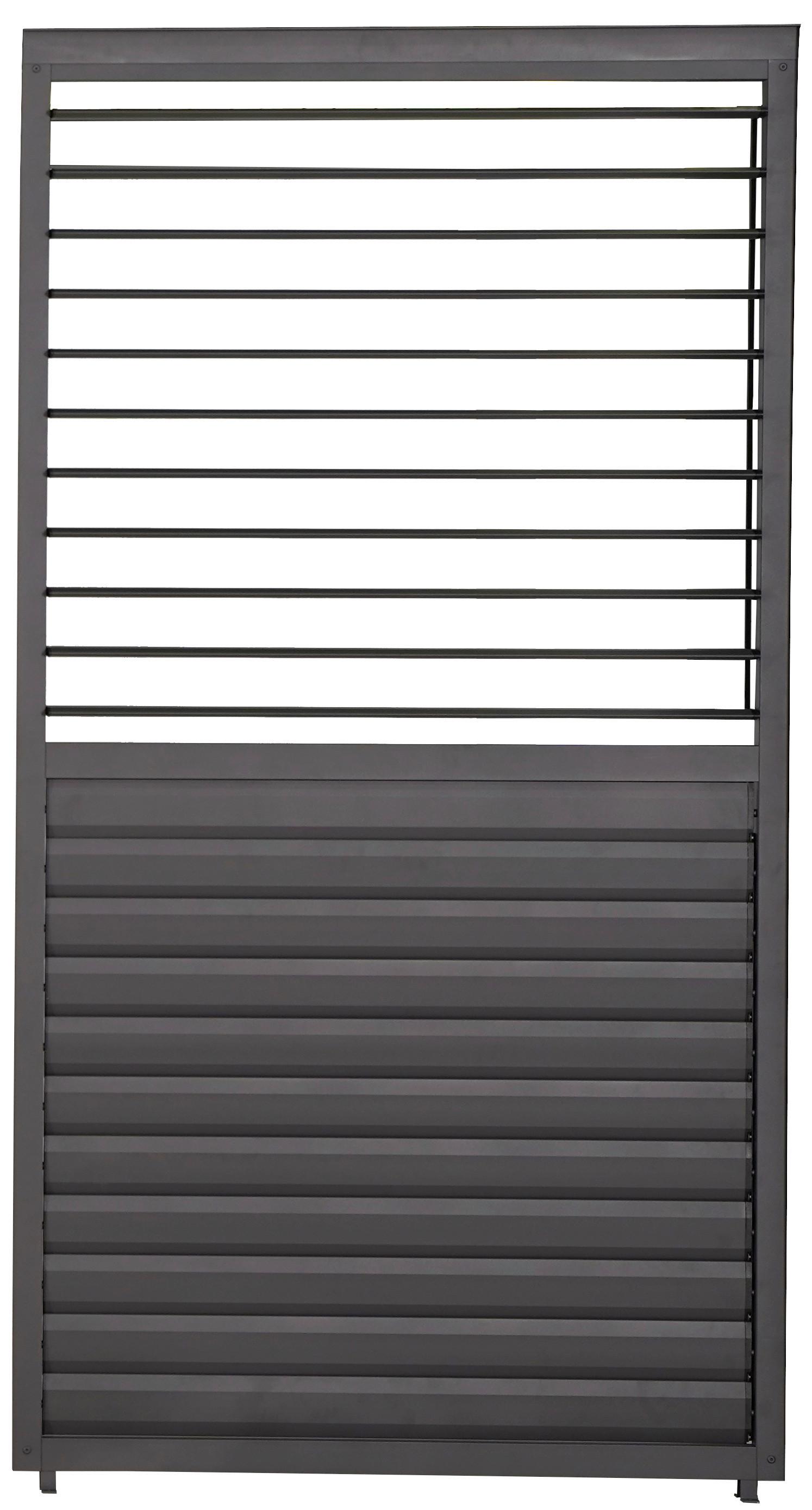 Lamellenteil Deluxe/Classic Anthrazit - verstellbar - Anthrazit, MODERN, Metall (123/240/10cm) - Gardenson